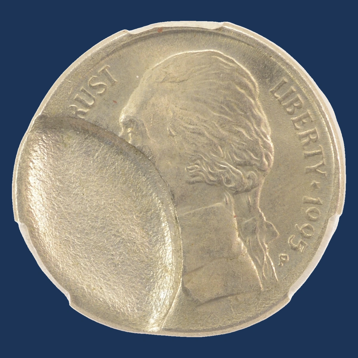 1995 Jefferson Nickel: Indent