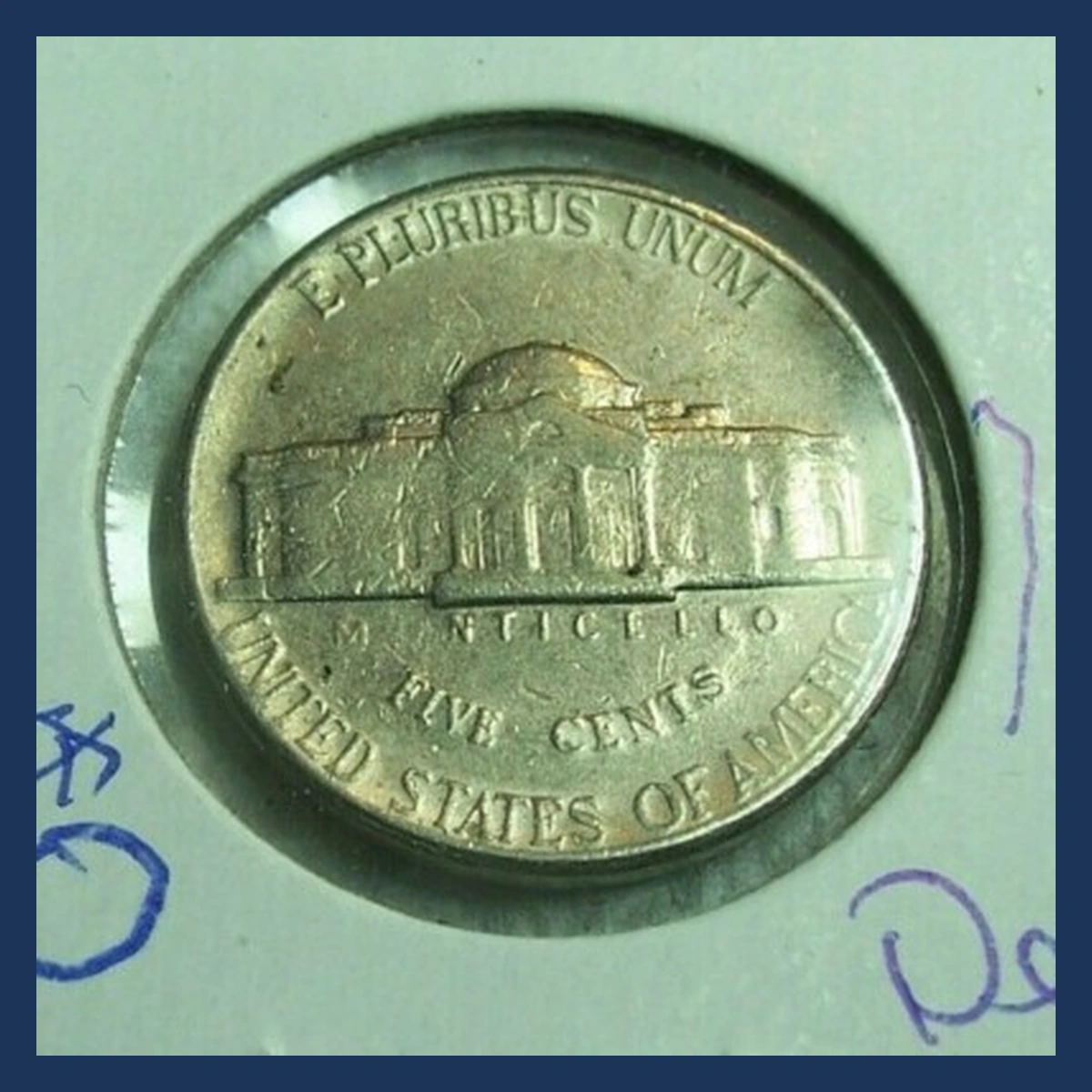1994 Jefferson Nickel: Struck-Through Error