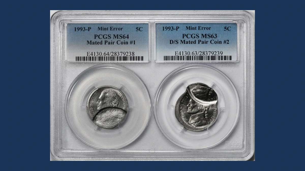 1993 Jefferson Nickel: Double / Multiple Strike