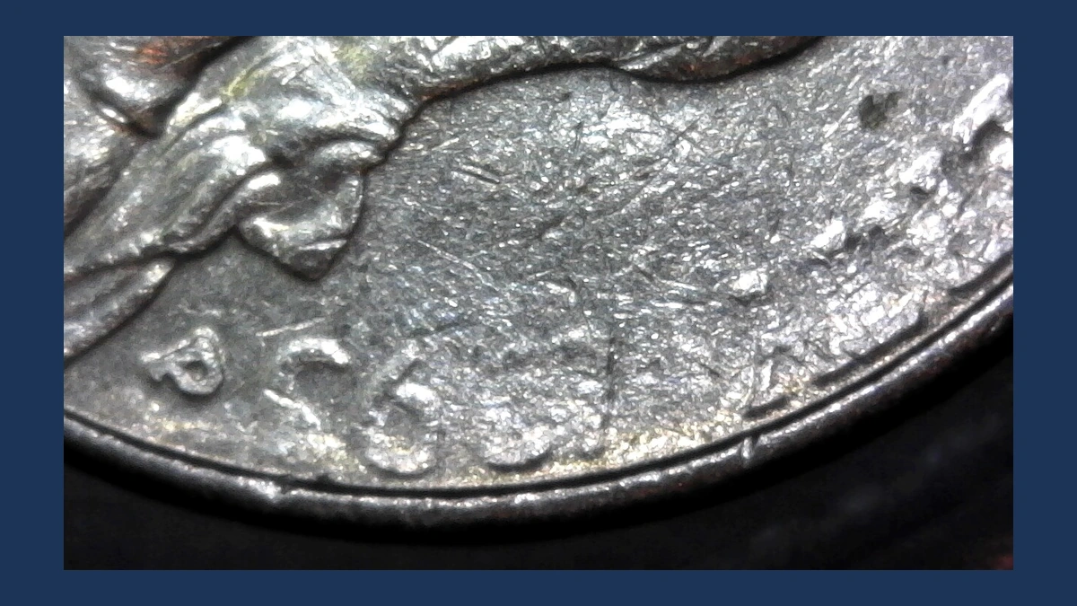 1993 Jefferson Nickel: Struck-Through Error
