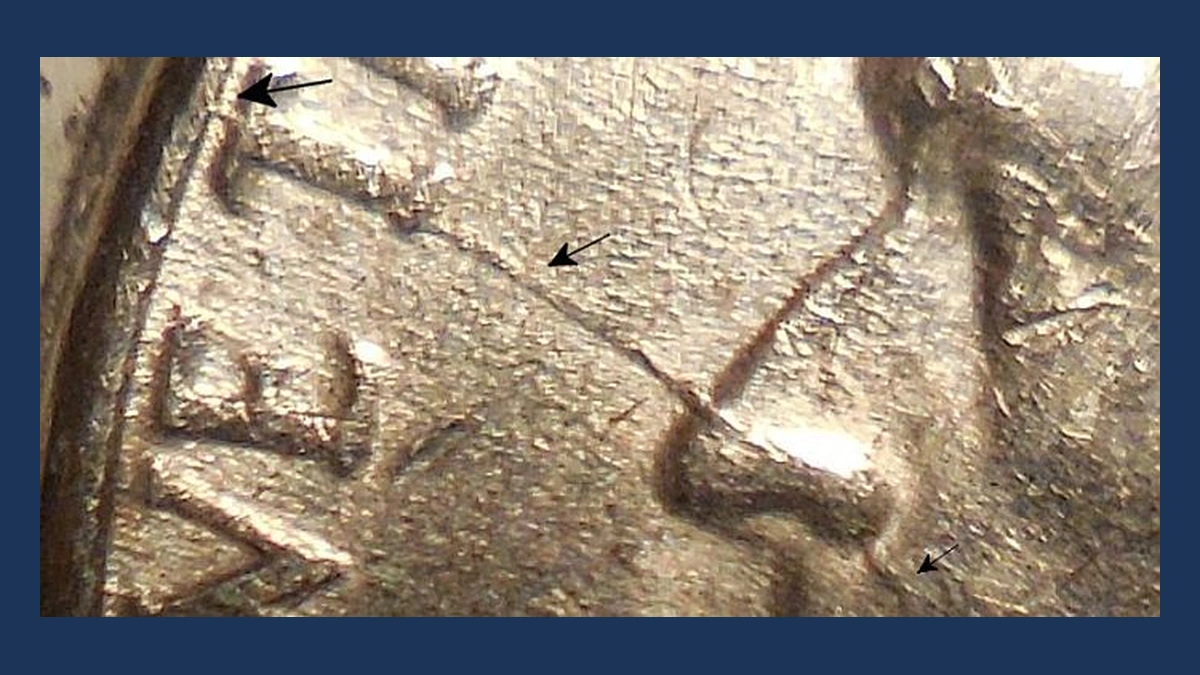 1993 Jefferson Nickel: Die Crack