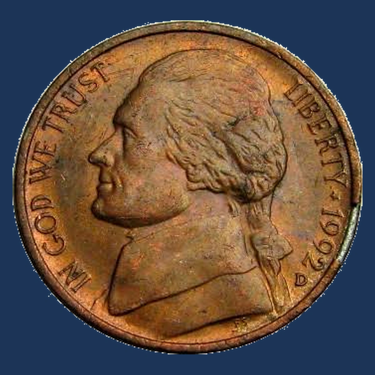 1992 Jefferson Nickel: Annealing Error
