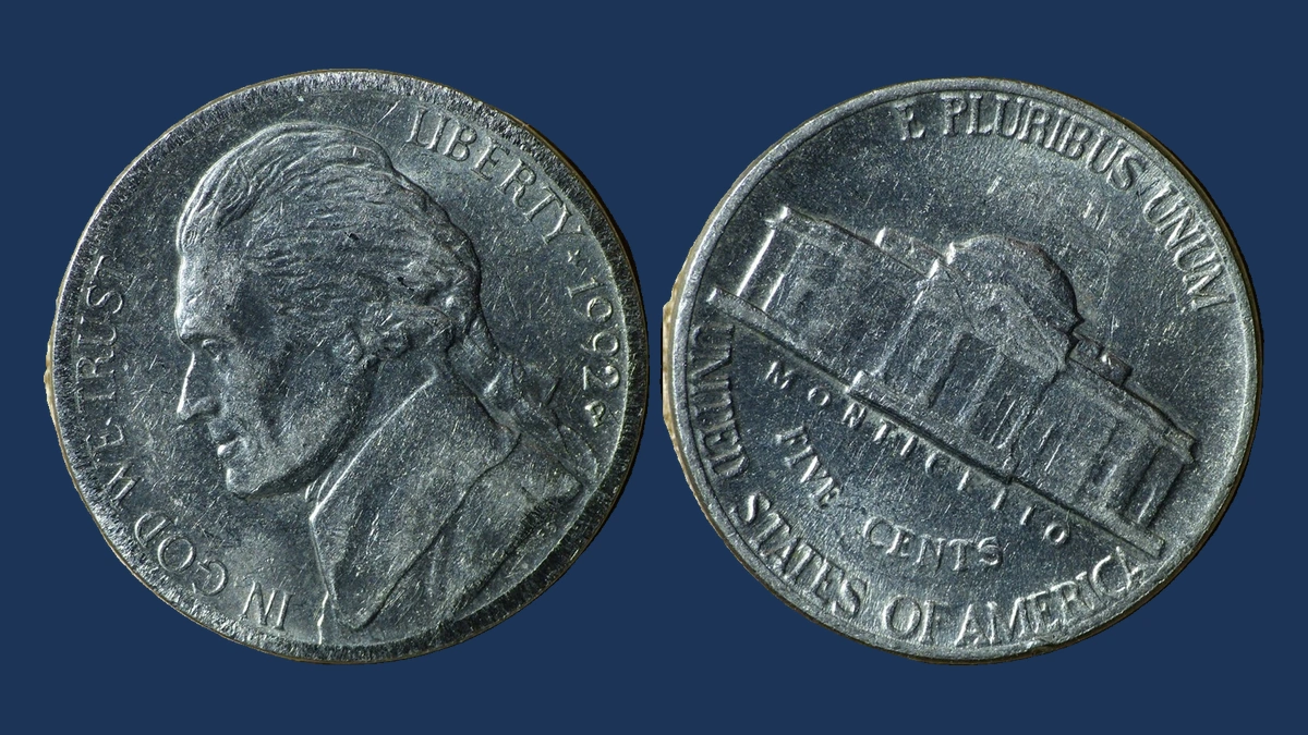 1992 Jefferson Nickel: Broadstrike