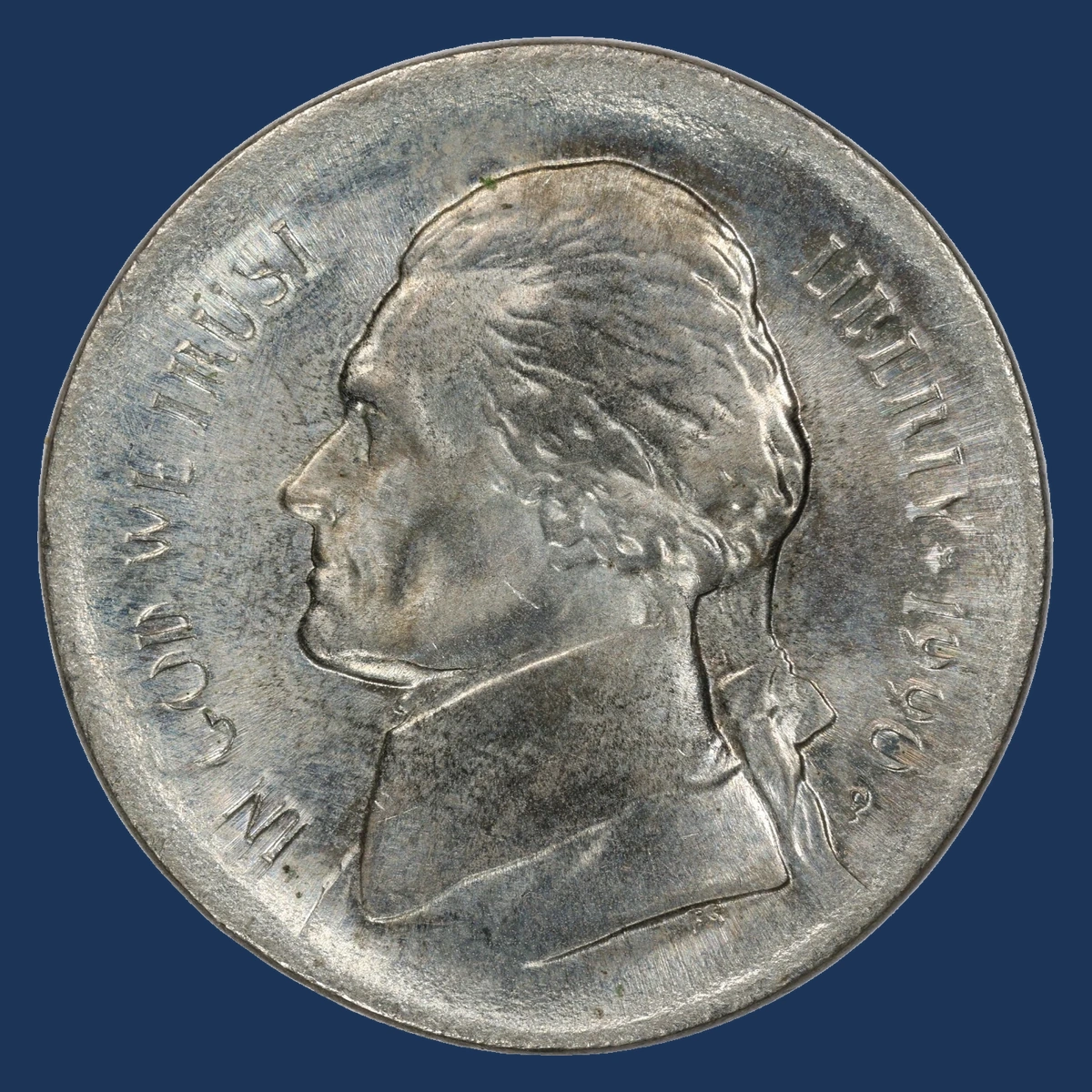 1990 Jefferson Nickel: Broadstrike