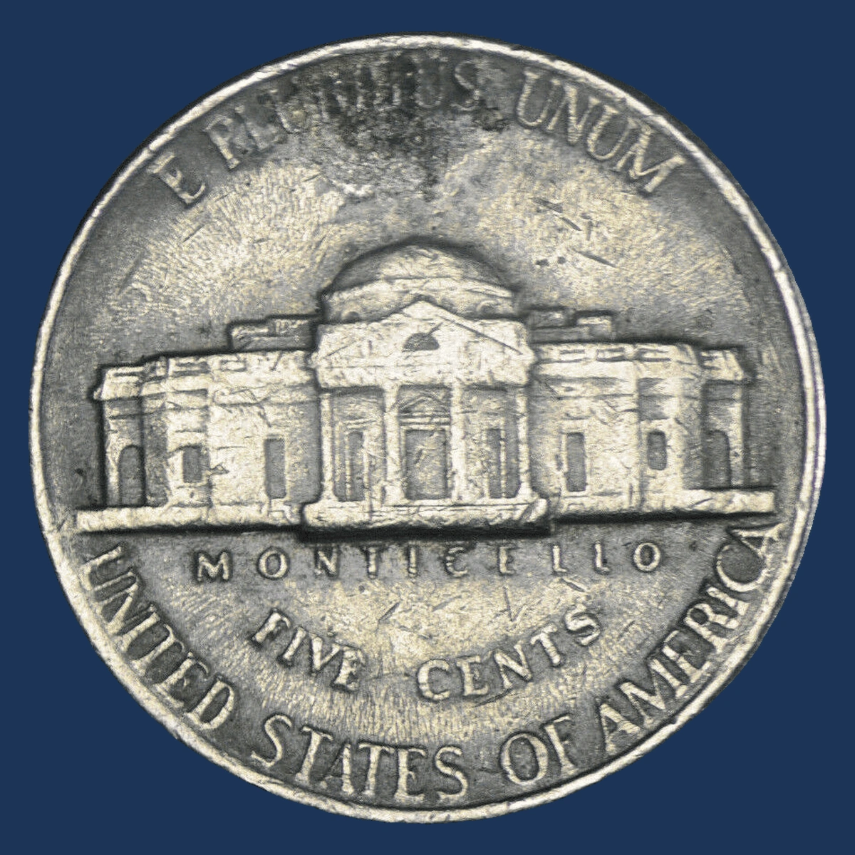 1989 Jefferson Nickel: Planchet Flaw
