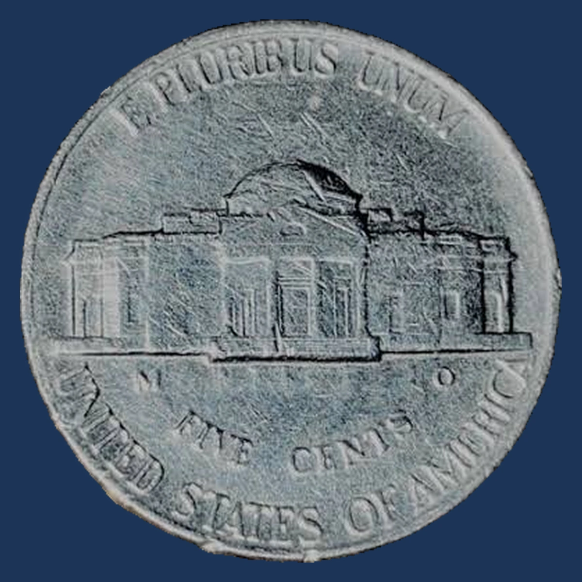 1989 Jefferson Nickel: Struck-Through Error