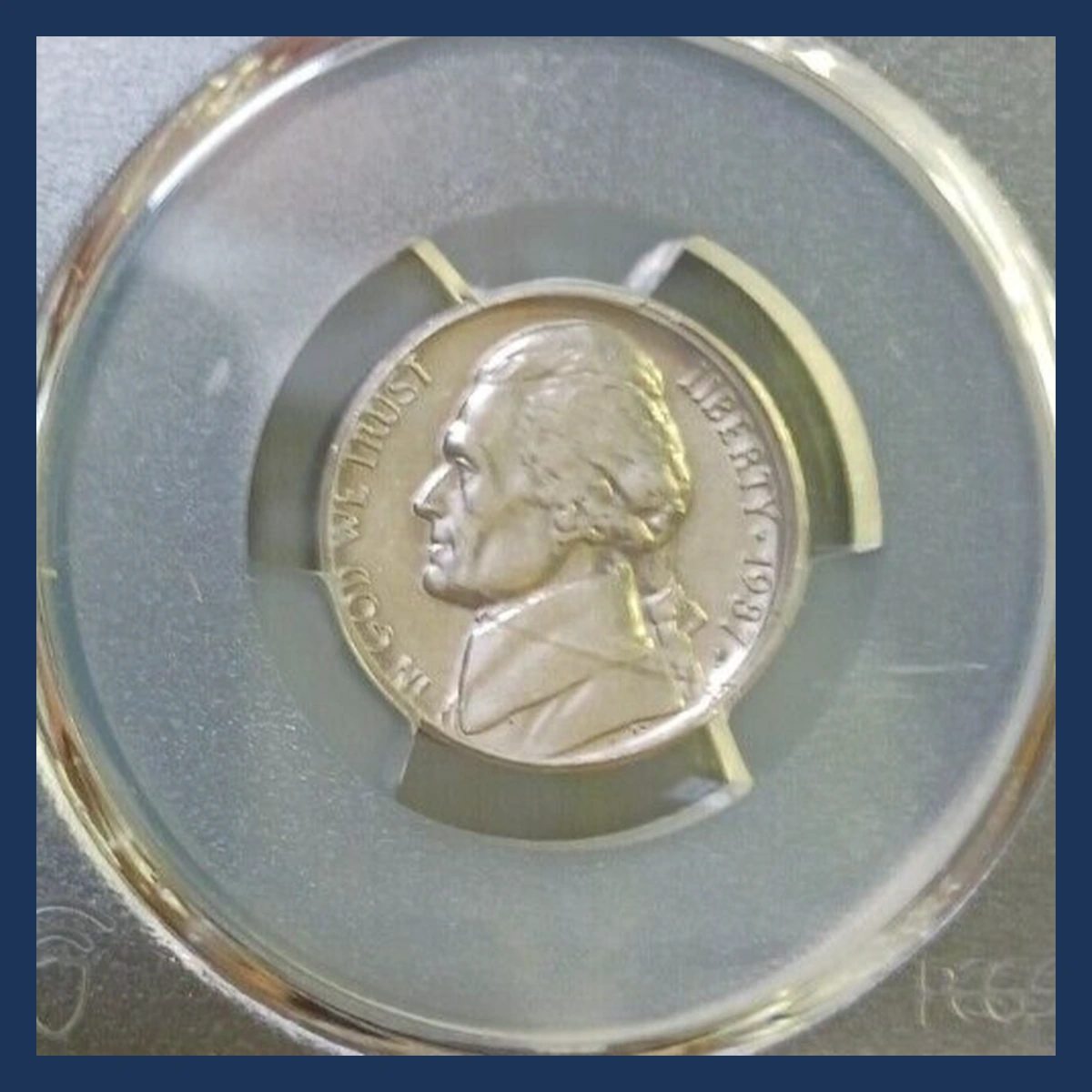 1987 Jefferson Nickel: Misaligned Die