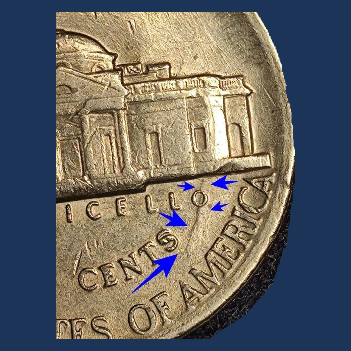 1985 Jefferson Nickel: Clashed Dies