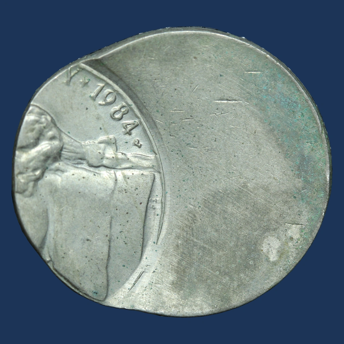 1984 Jefferson Nickel: Off-Center Strike