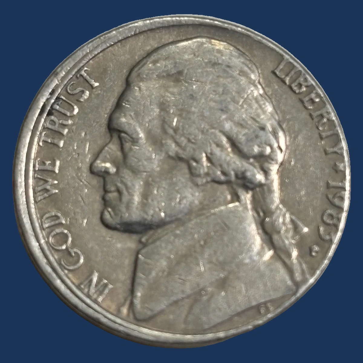 1983 Jefferson Nickel: Partial Collar