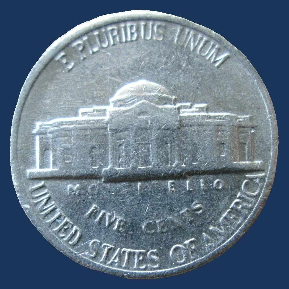 1982 Jefferson Nickel: Struck-Through Error