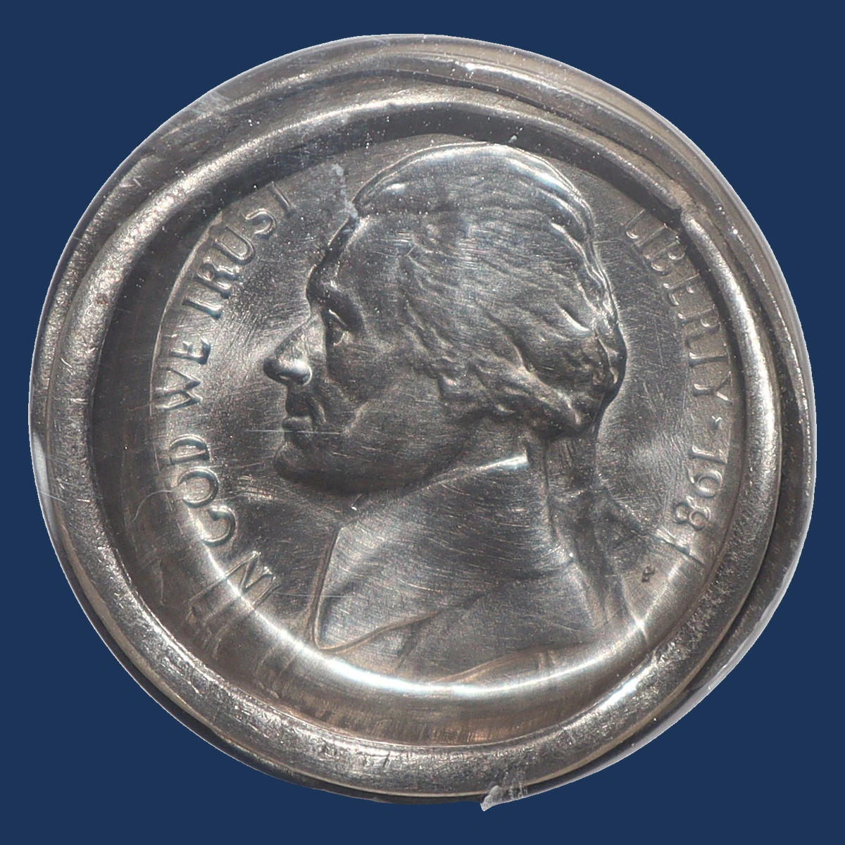 1981 Jefferson Nickel: Bonded pair