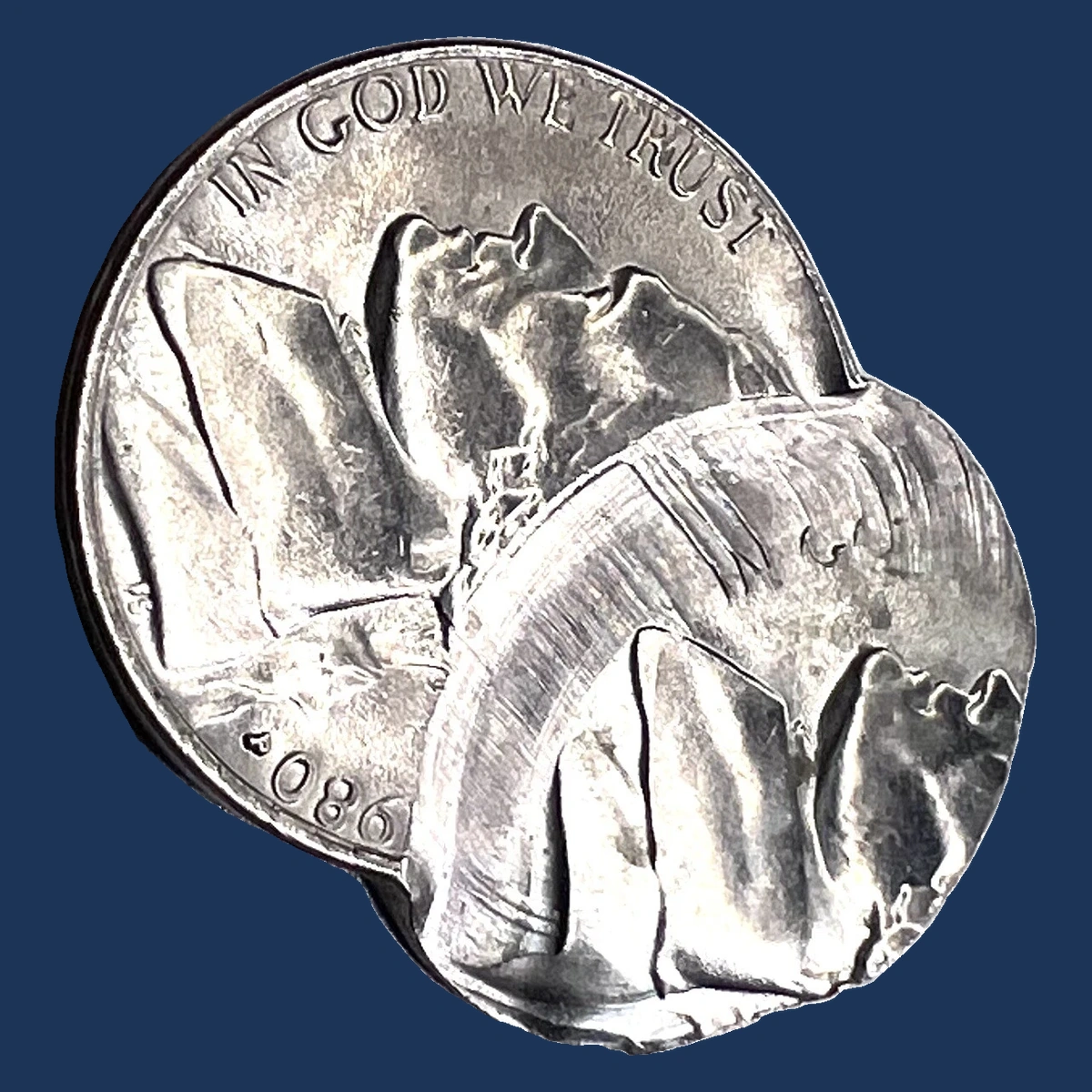 1980 Jefferson Nickel: Double strike with uniface second strike