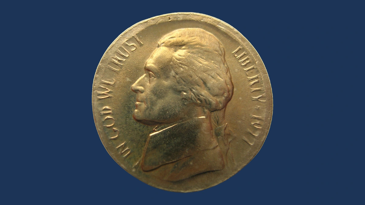1977 Jefferson Nickel: Broadstrike