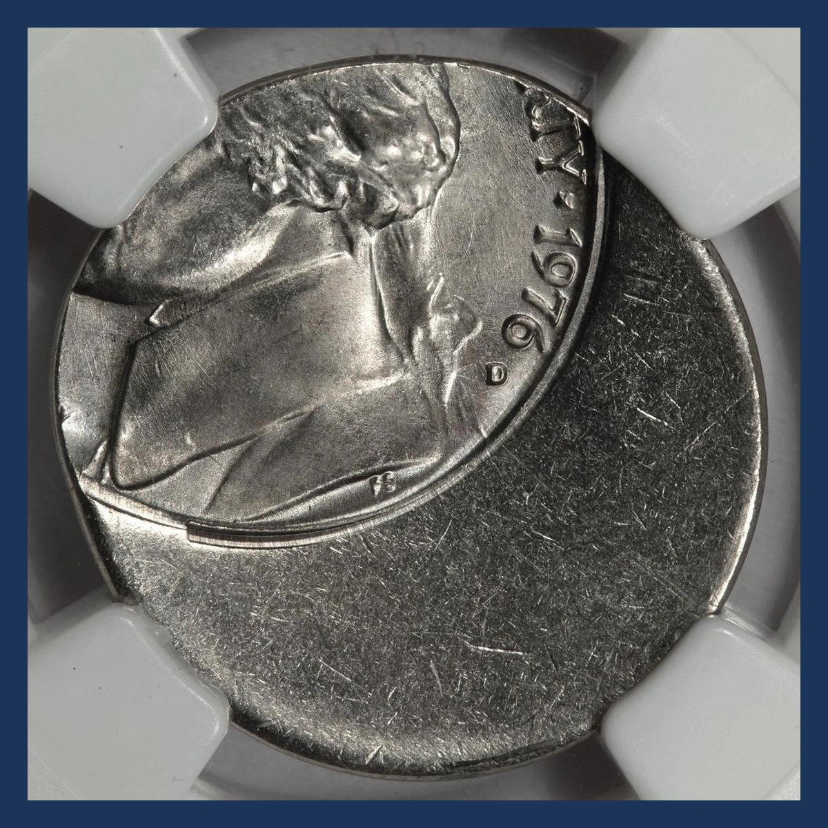 1976 Jefferson Nickel: Off-Center Strike