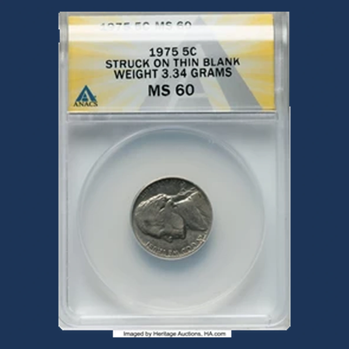 1975 Jefferson Nickel: Thin Thick Planchet