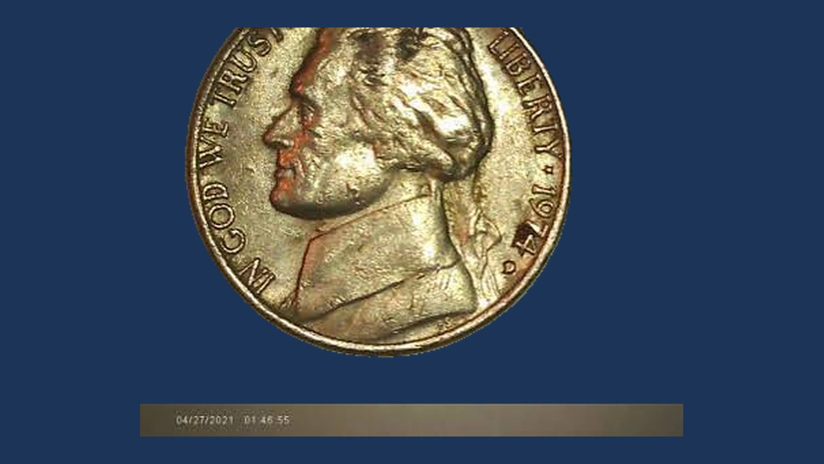 1974 Jefferson Nickel: Repunched Mintmark