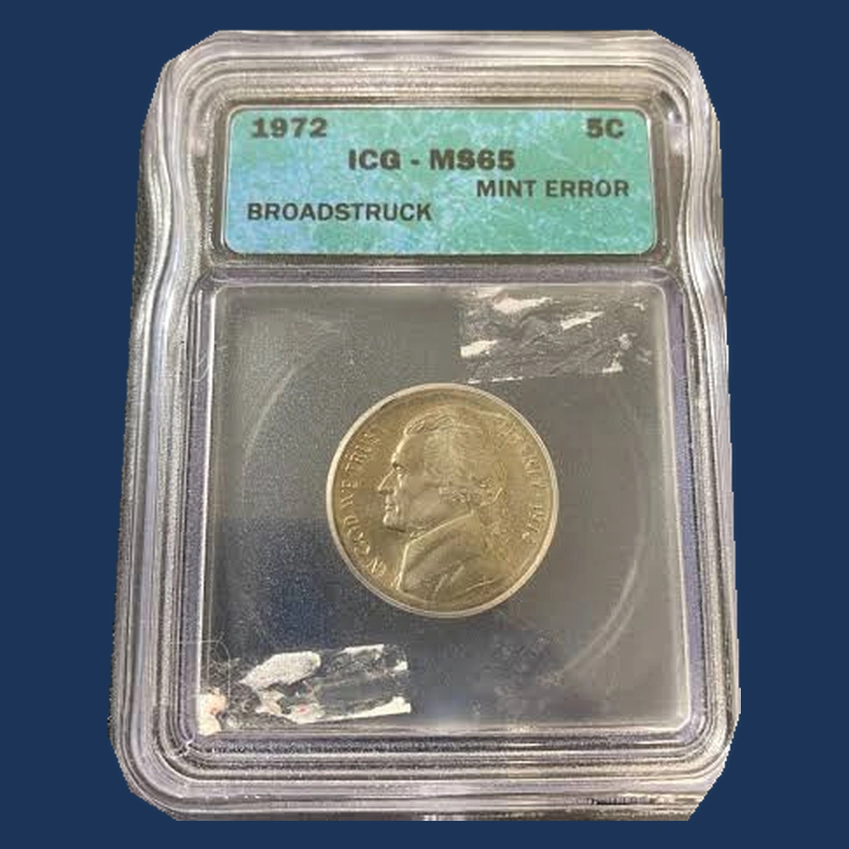 1972 Jefferson Nickel: Broadstrike