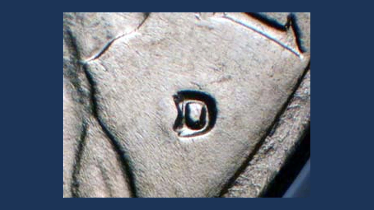 1971 Jefferson Nickel: Repunched Mintmark