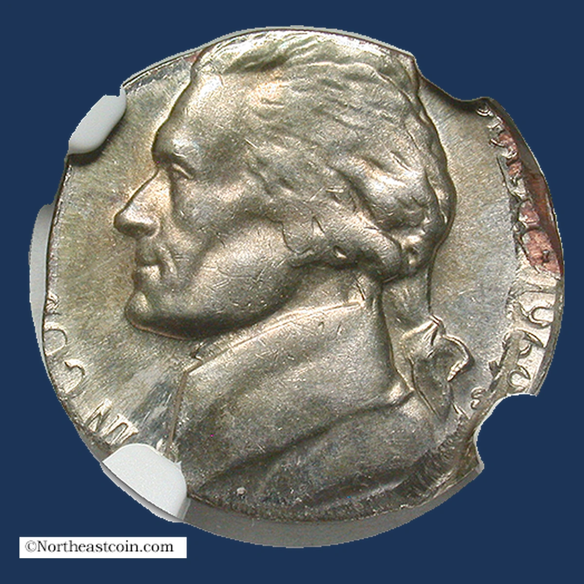 1969 Jefferson Nickel: Planchet Flaw