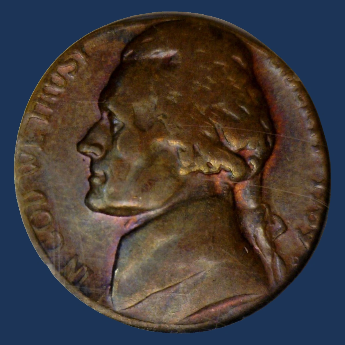 1969 Jefferson Nickel: Struck on a cent planchet
