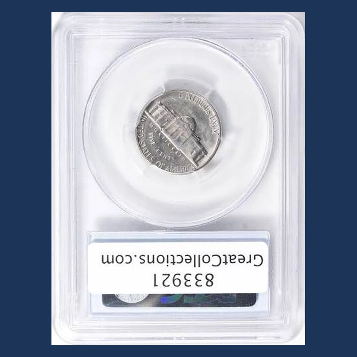 1966 Jefferson Nickel: Rotated reverse