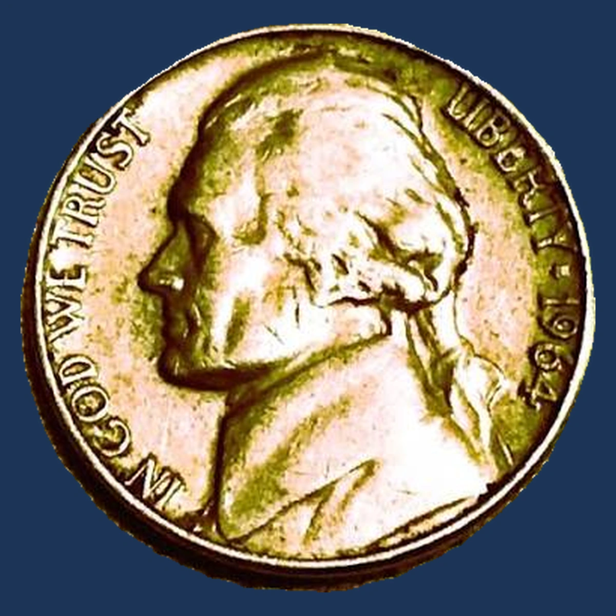1964 Jefferson Nickel: Die Break