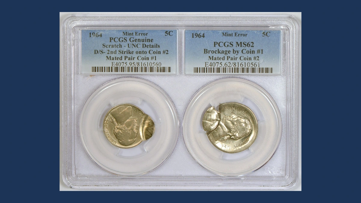 1964 Jefferson Nickel: Double / Multiple Strike