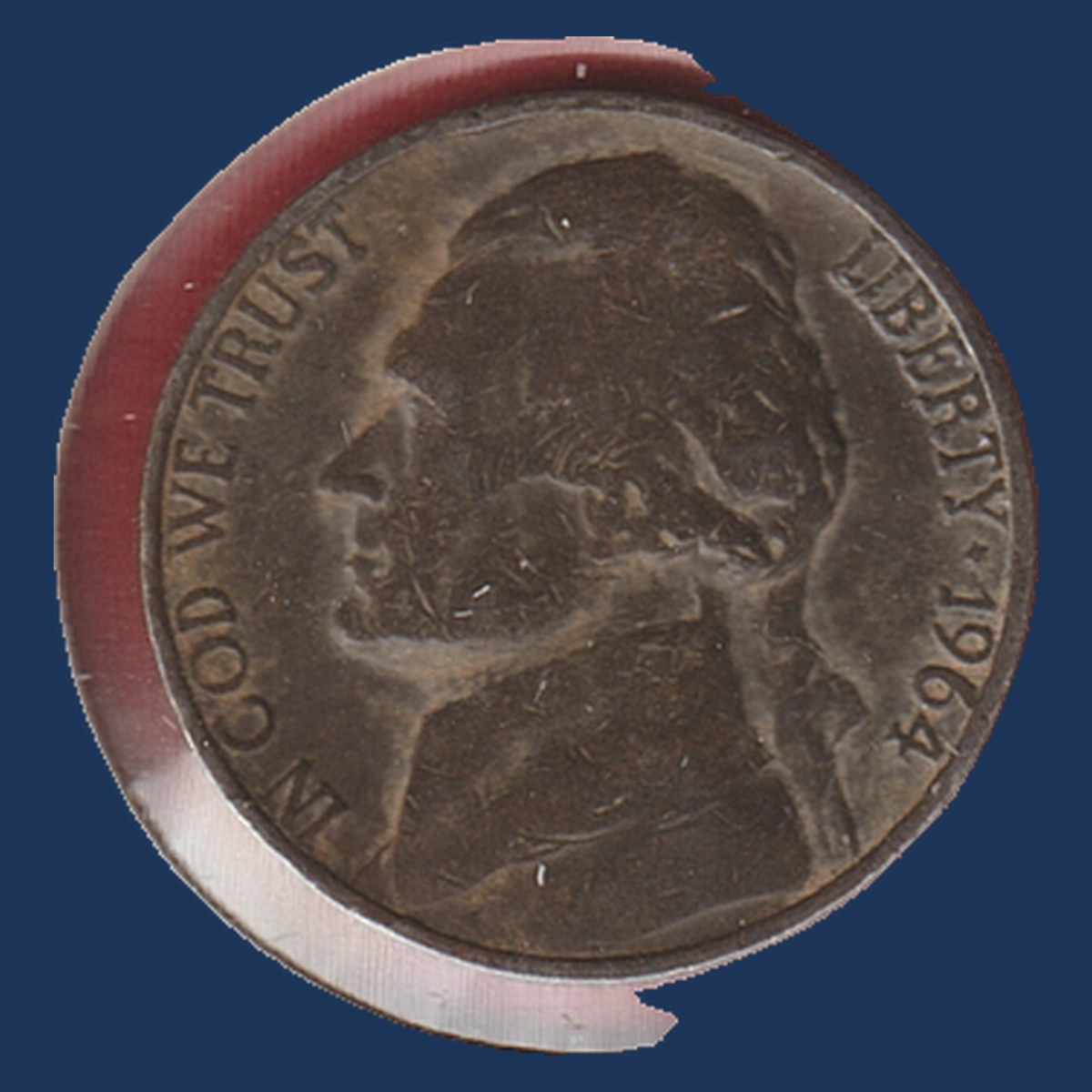 1964 Jefferson Nickel: Improper Annealing