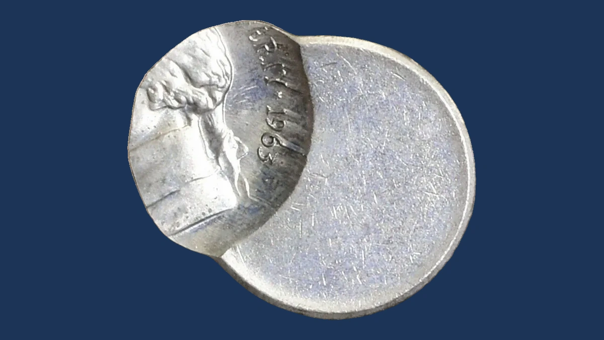 1963 Jefferson Nickel: Off-Center Strike