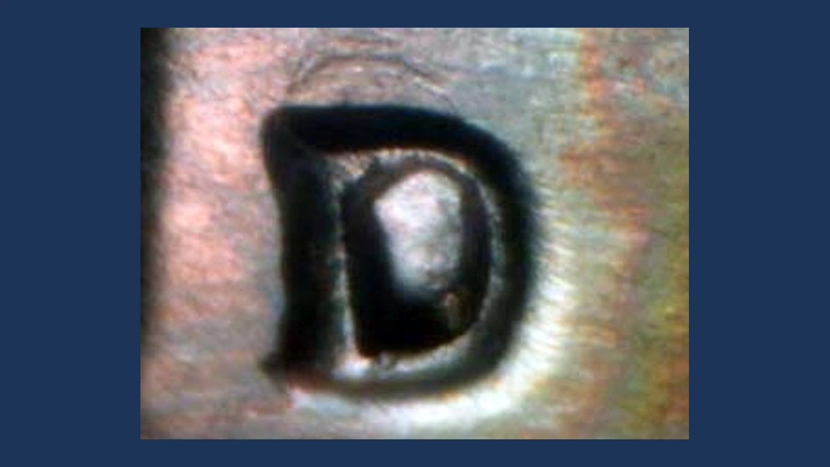 1963 Jefferson Nickel: Repunched Mintmark