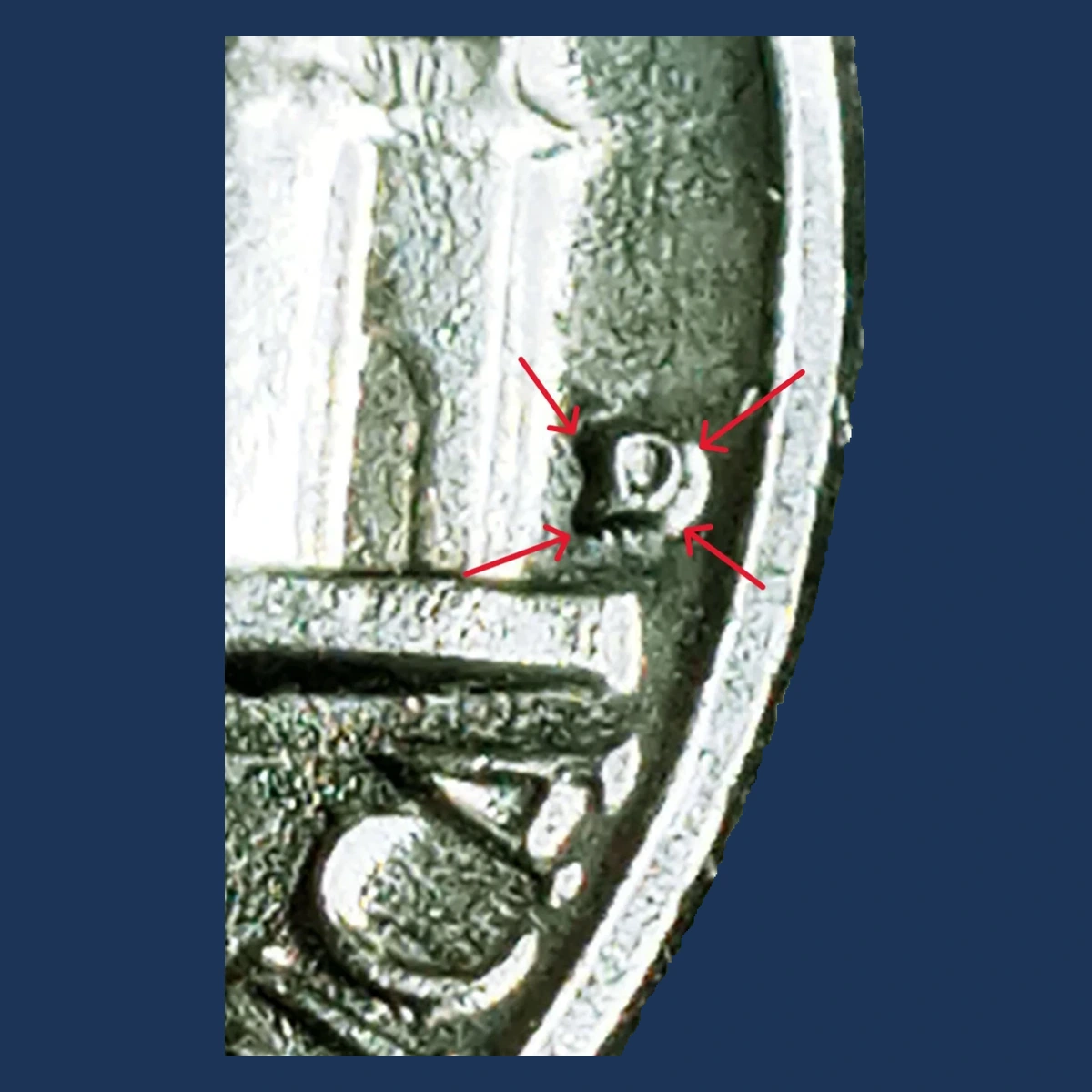 1962 Jefferson Nickel: Repunched Mintmark
