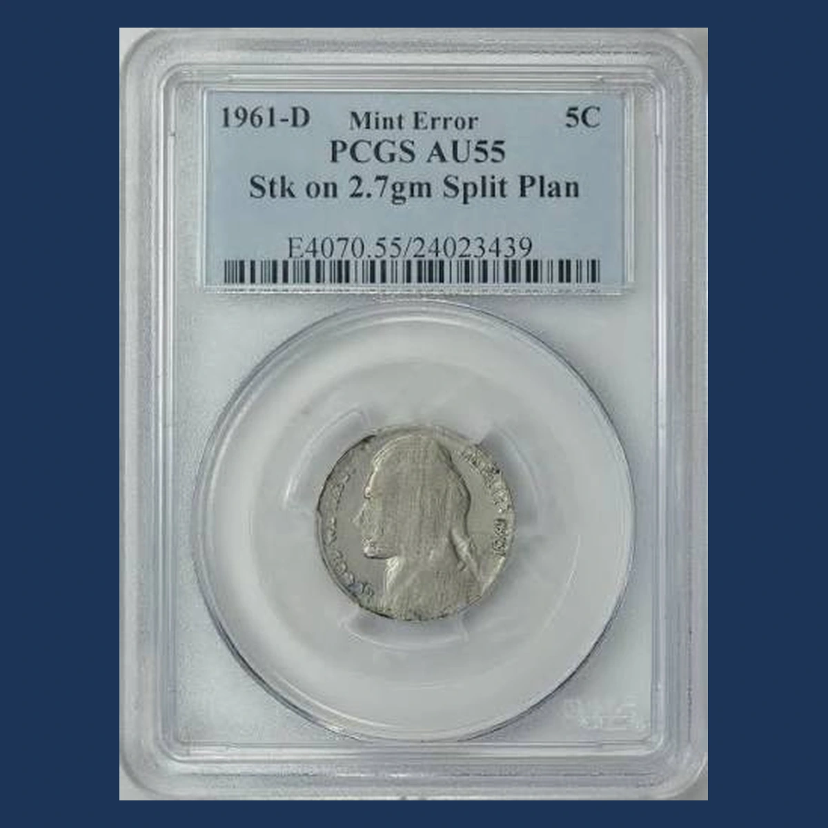 1961 Jefferson Nickel: Thin Thick Planchet