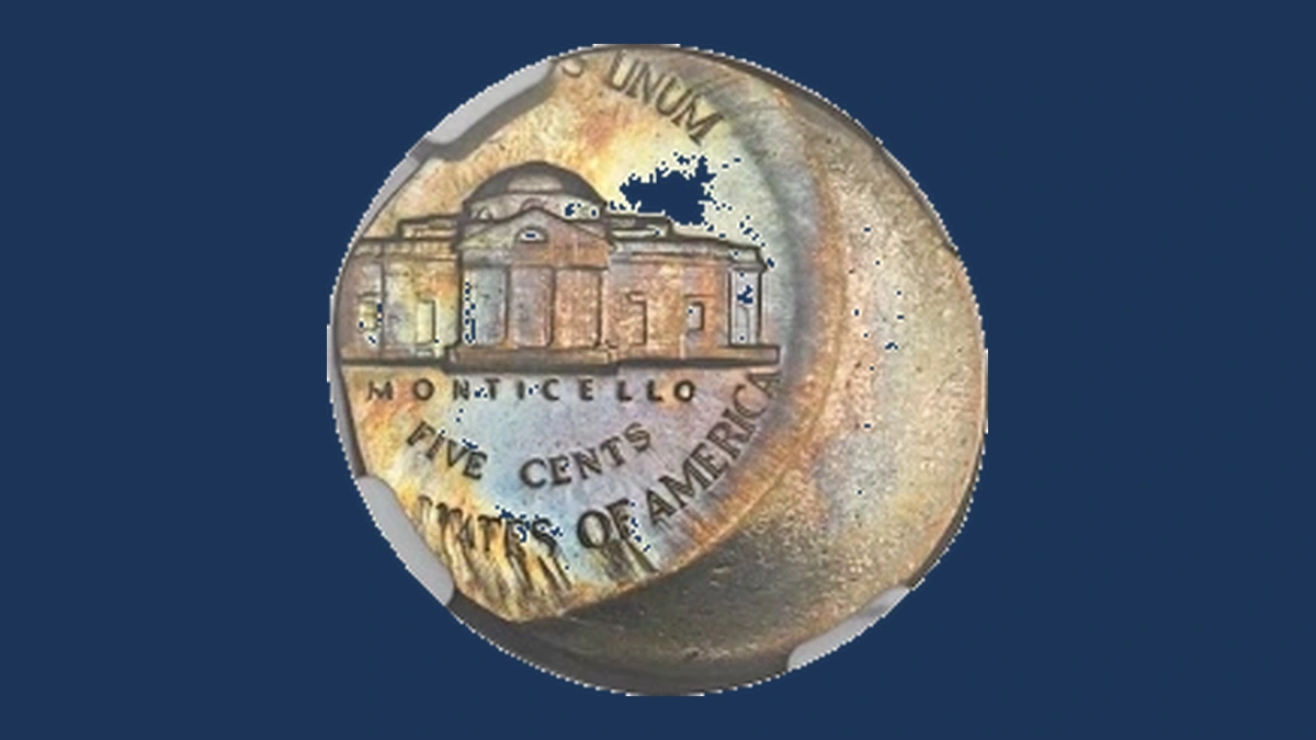 1961 Jefferson Nickel: Off-center proof