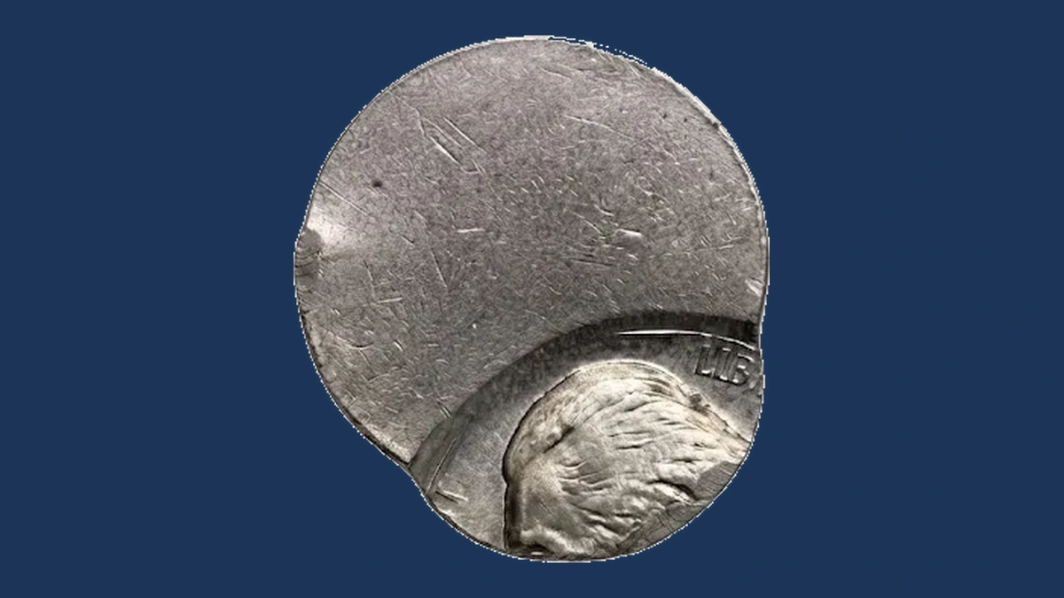 1954 Jefferson Nickel: Off-center strike