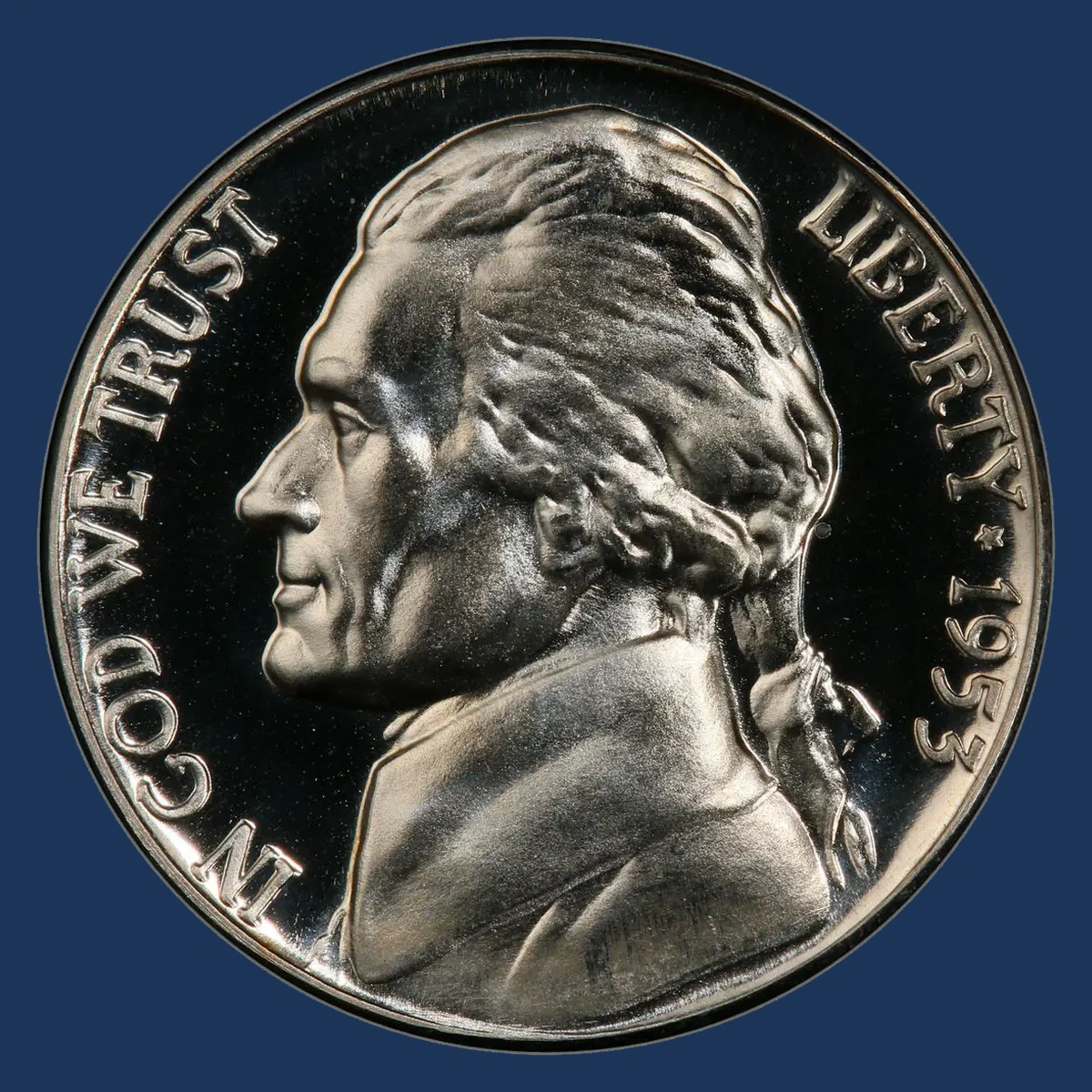 1953 Jefferson Nickel: Doubled Die Obverse