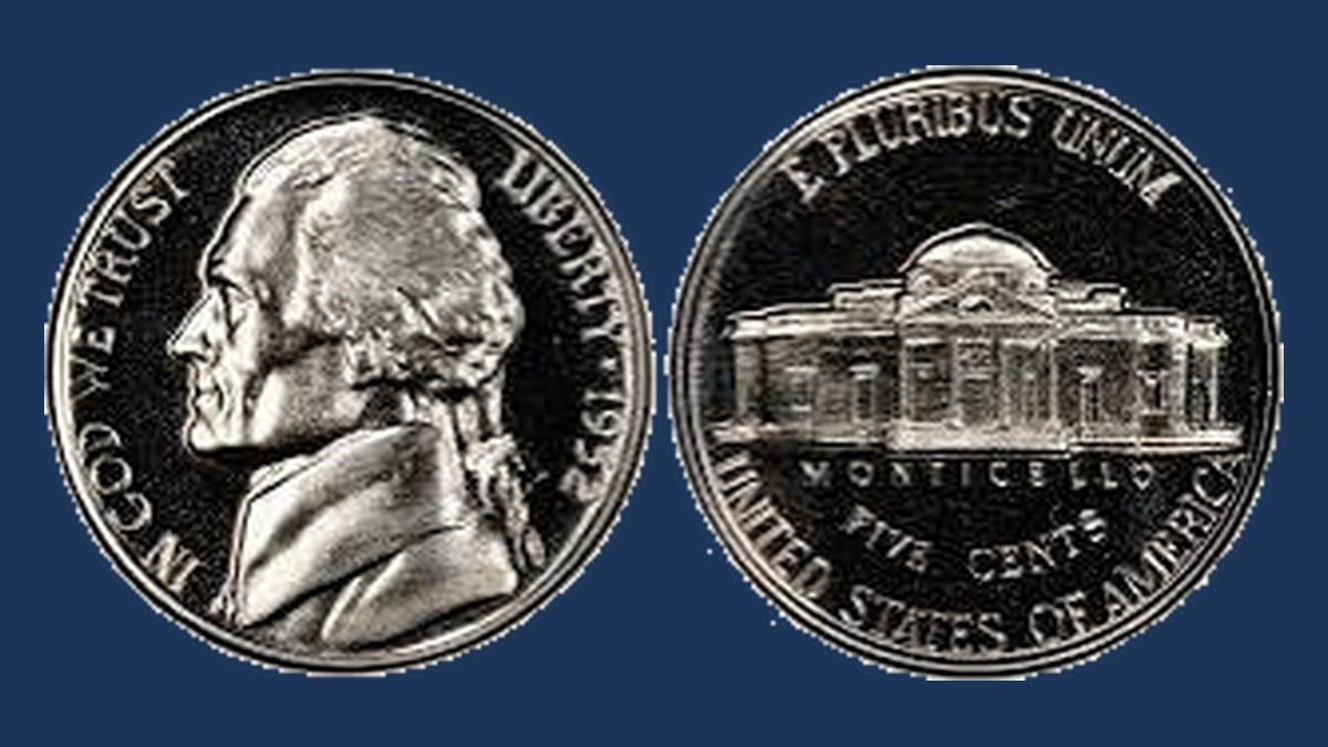 1952 Jefferson Nickel: Repunched Design