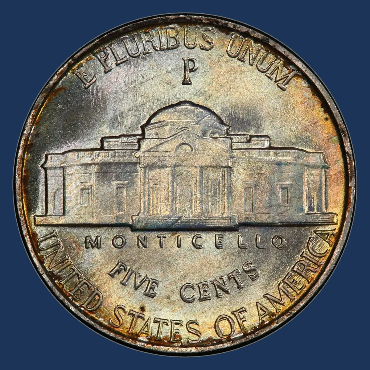 1945 Jefferson Nickel: Doubled die reverse