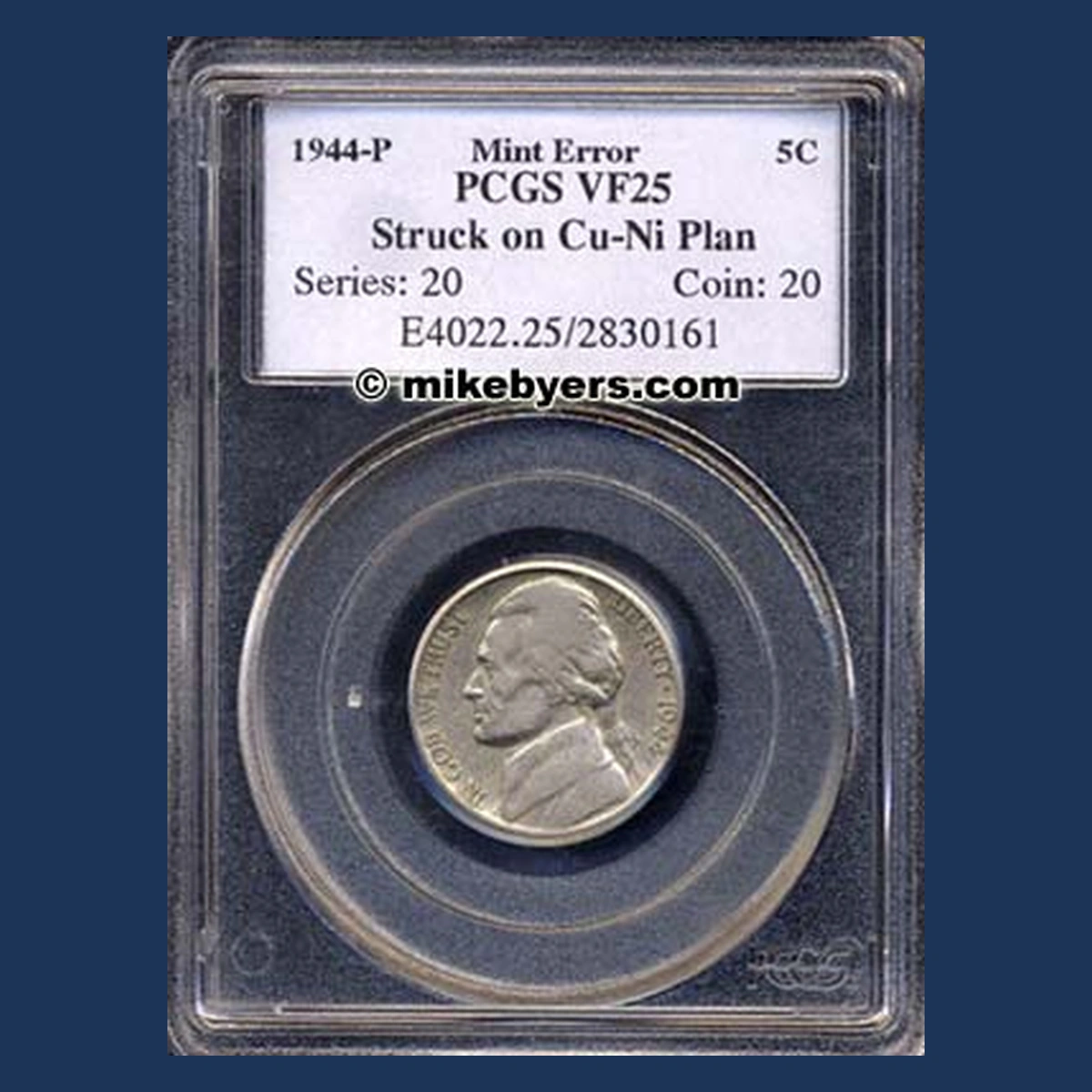 1944 Jefferson Nickel: Wrong copper-nickel alloy