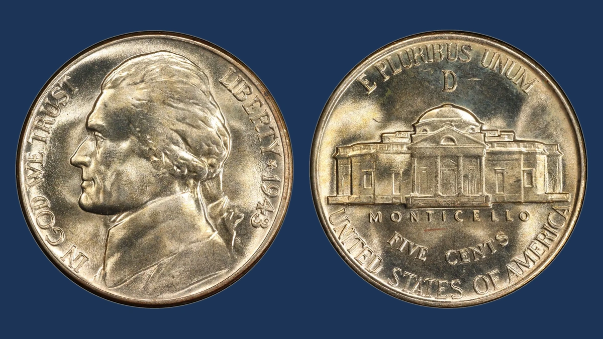 1943 Jefferson Nickel: Repunched Mintmark