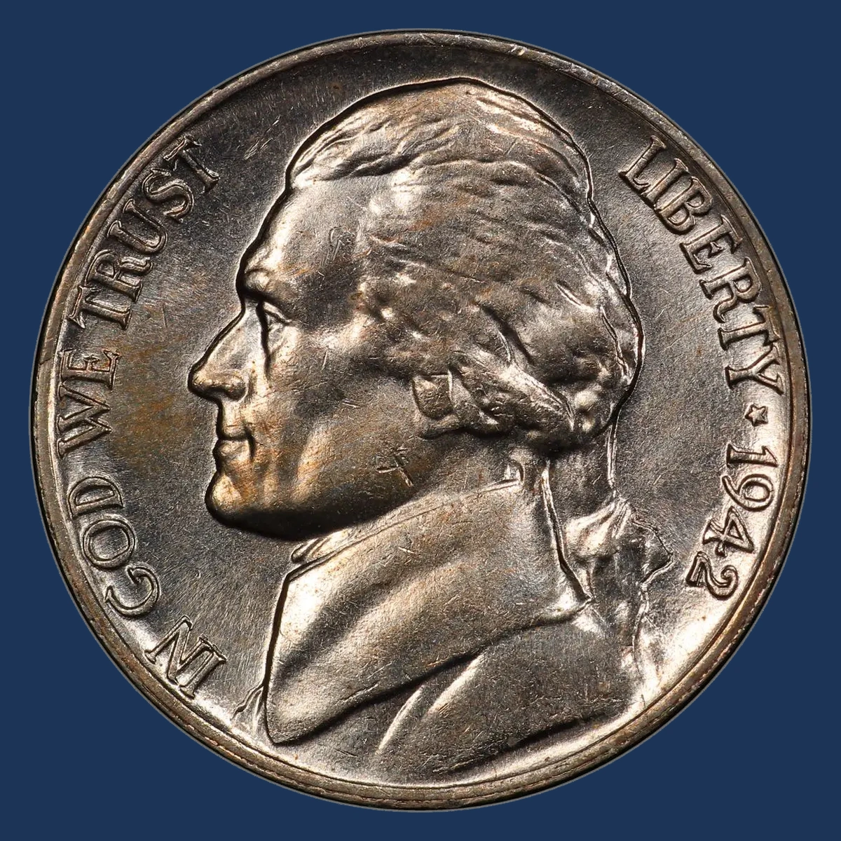 1942 Jefferson Nickel: Doubled Die Obverse
