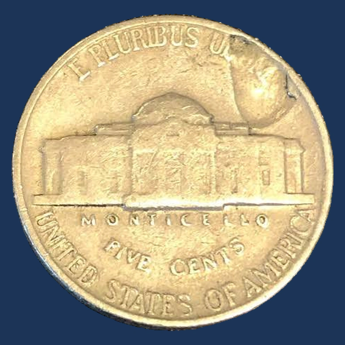 1942 Jefferson Nickel: Lamination
