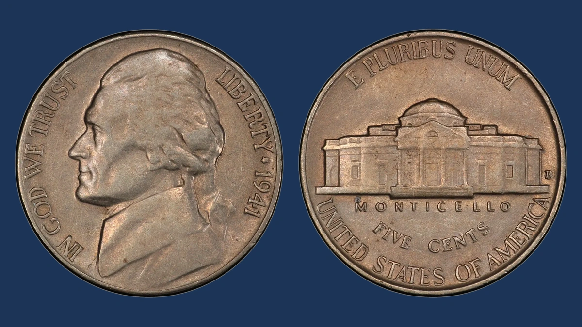 1941 Jefferson Nickel: Repunched Mintmark