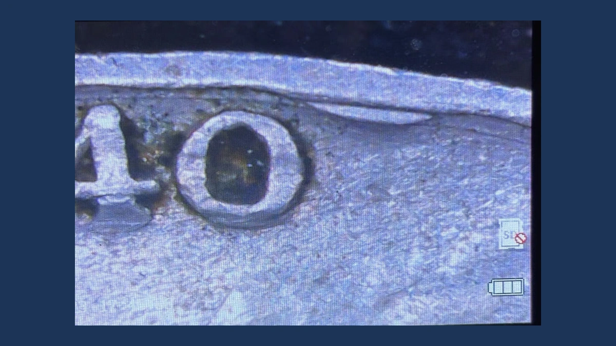 1940 Jefferson Nickel: Obverse die break