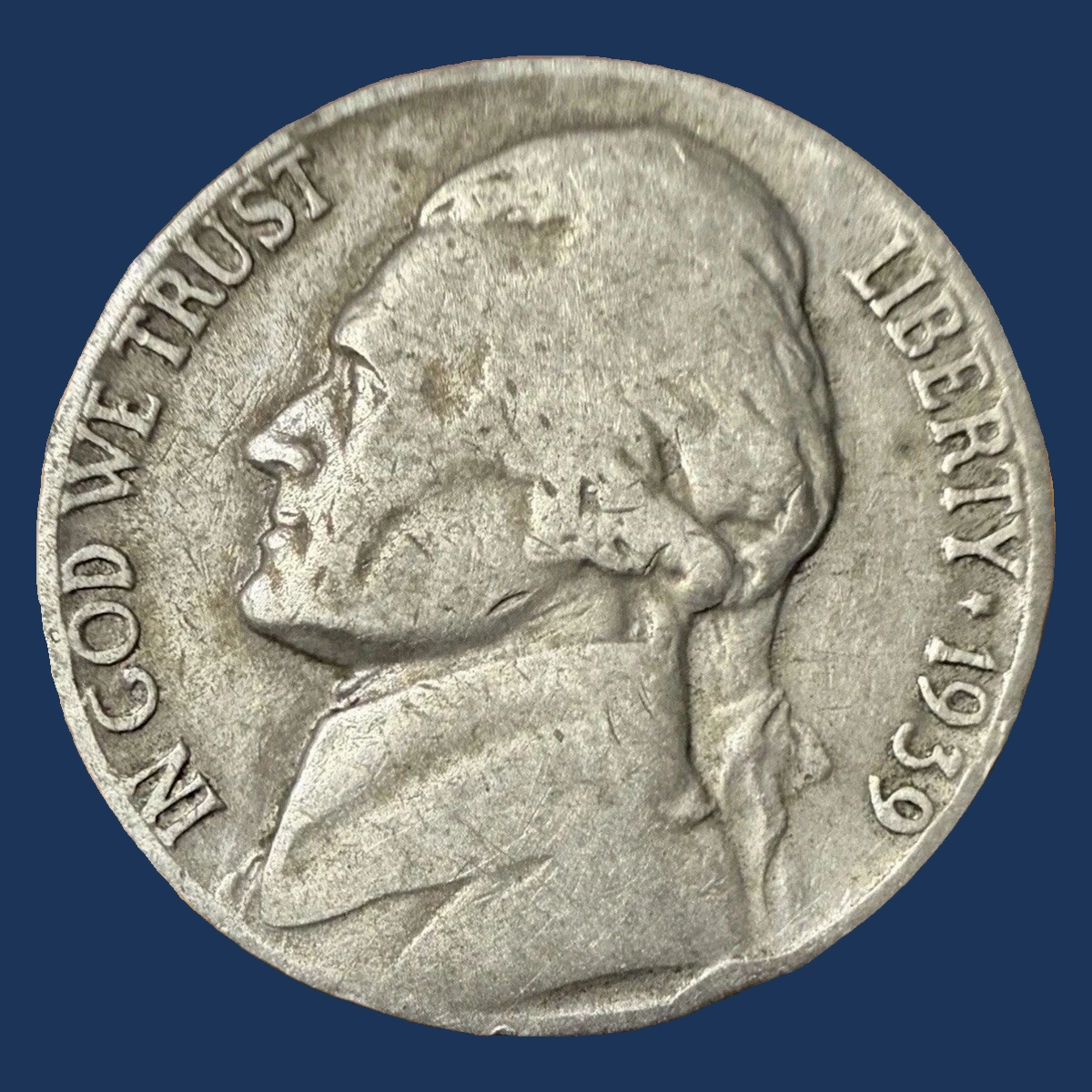 1939 Jefferson Nickel: Die Break