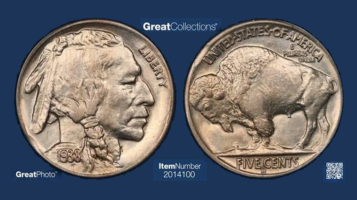 1938 Buffalo Nickel: Clipped Planchet
