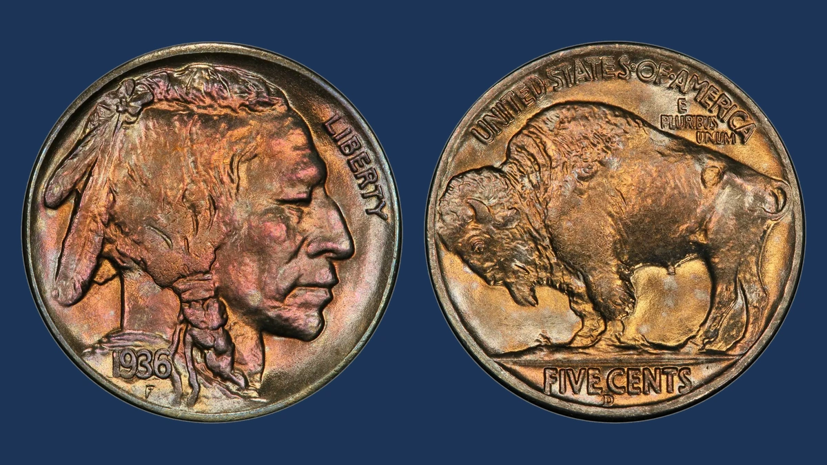 1936 Buffalo Nickel: Repunched Mintmark
