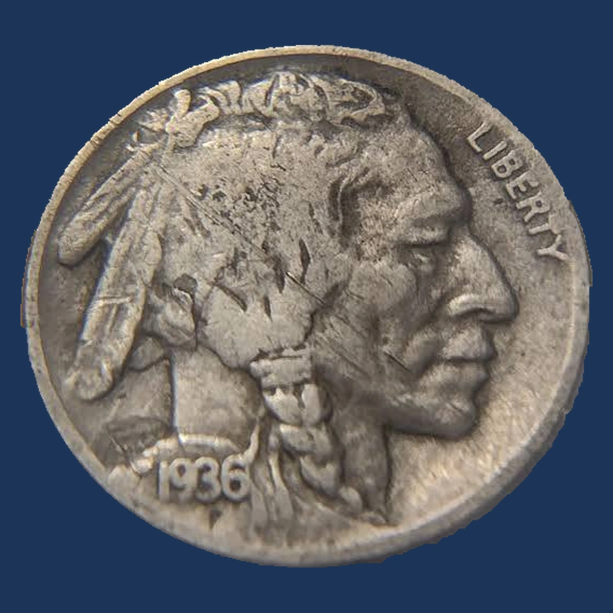 1936 Buffalo Nickel: Lamination