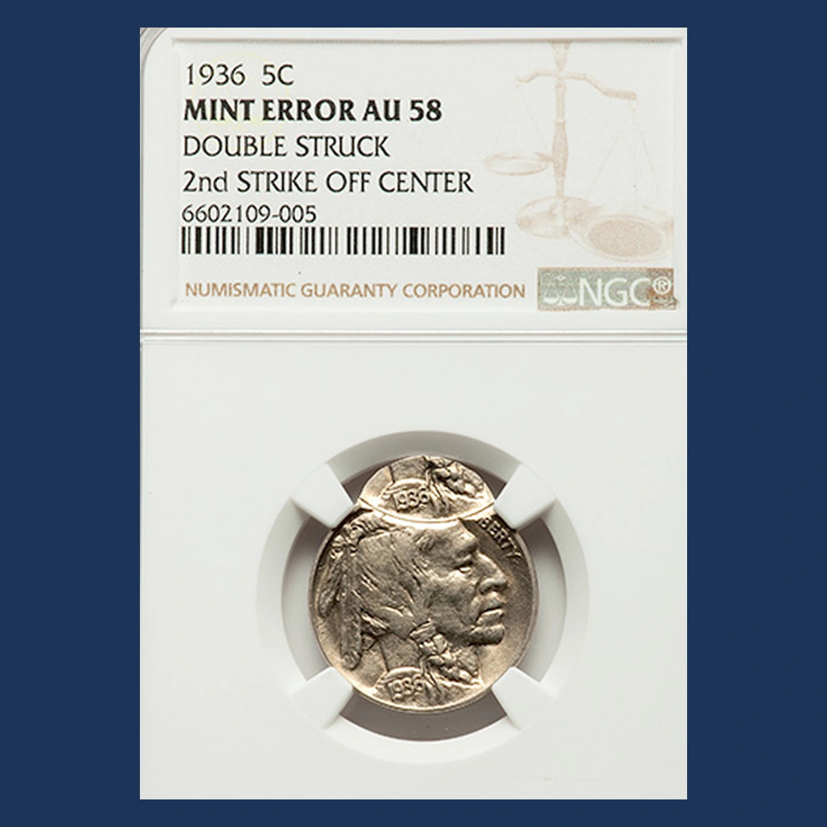 1936 Buffalo Nickel: Double / Multiple Strike