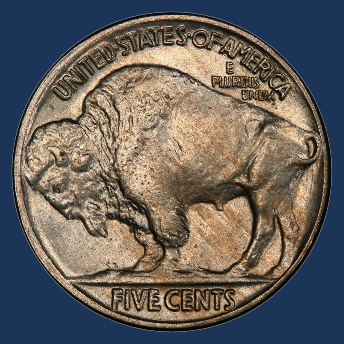 1935 Buffalo Nickel: Doubled Die Reverse